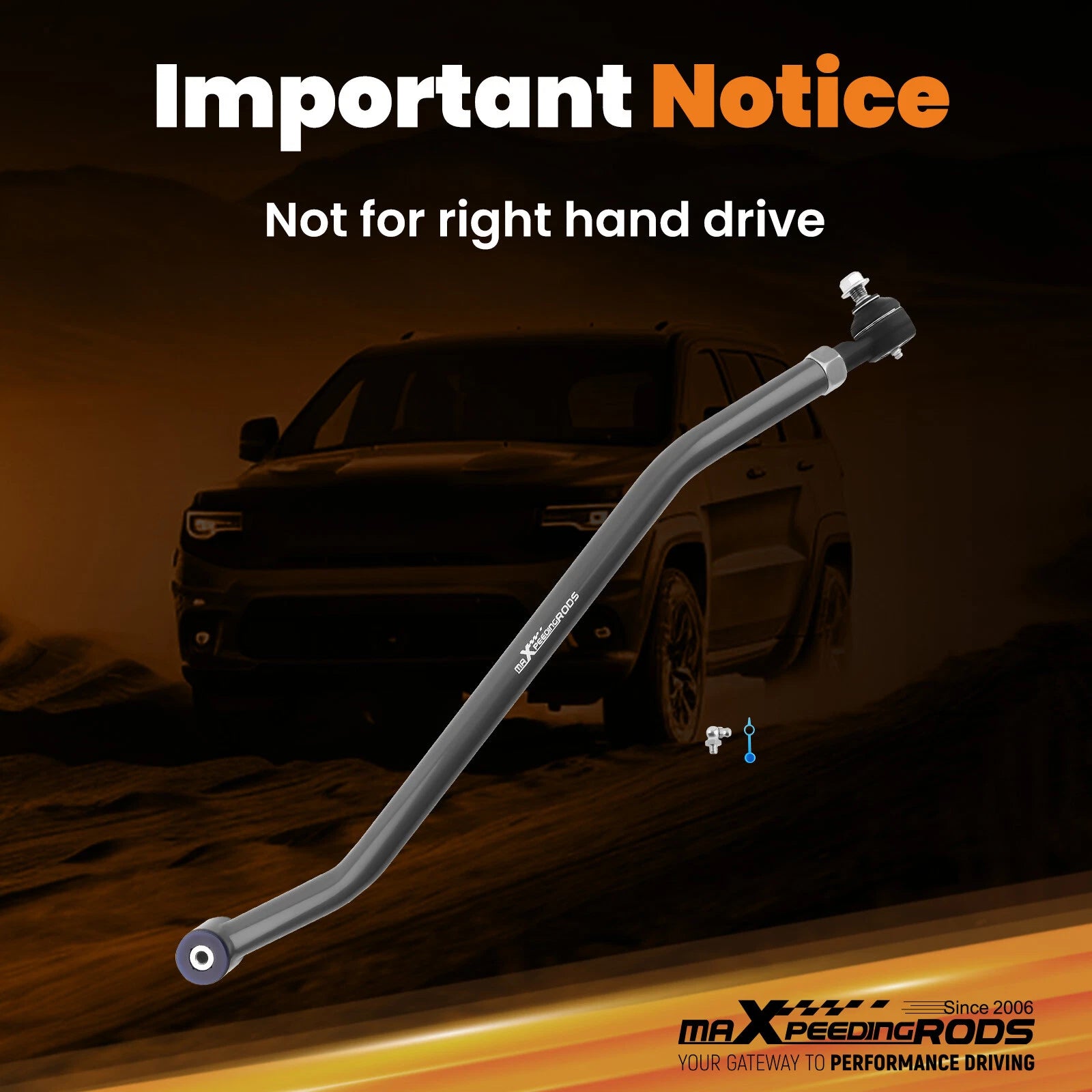 Adjustable w/1.5-4.5 Lift Front Panhard Bar for Jeep Cherokee XJ Wrangler TJ