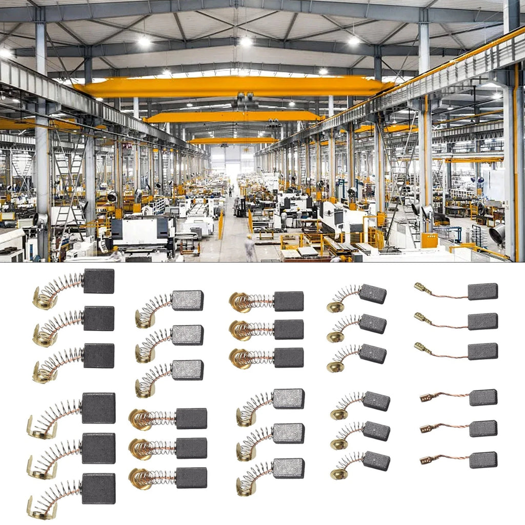 30Pcs Electric Motor Carbon Brushes for Power Tools (Replacement Parts)