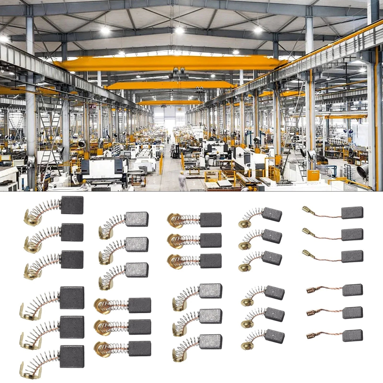 30Pcs Electric Motor Carbon Brushes for Power Tools (Replacement Parts)