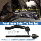 Set of 6 Front Inner Outer Tie Rod End Links EV800328 ES800054 ES800053 for Toyota