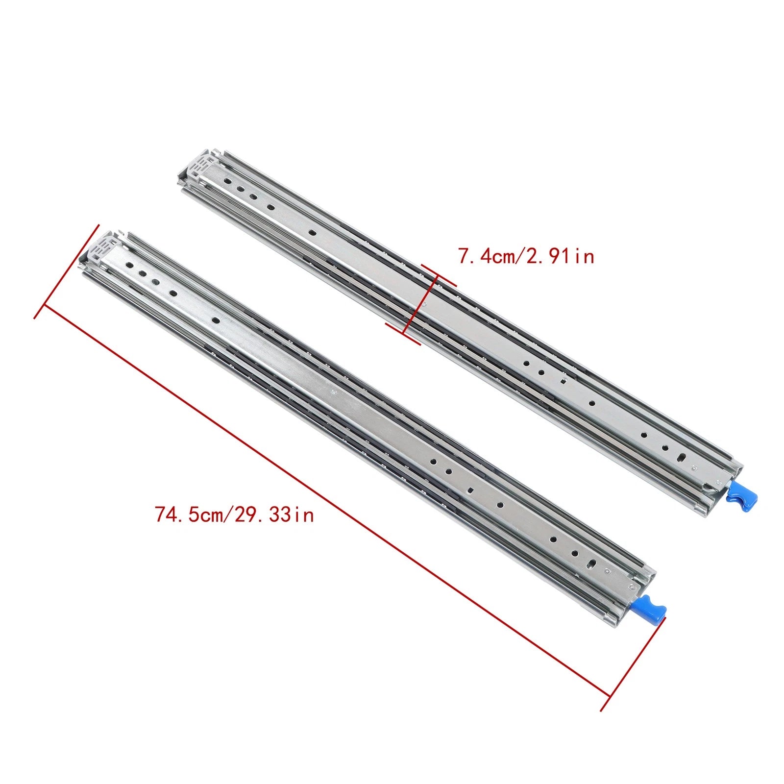 28" Heavy Duty Locking Drawer Slides for Universal Applications