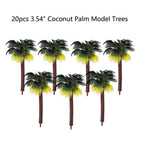 20pcs Miniature Coconut Palm Trees for Park Dioramas