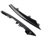 Gloss Black Front Side Grille Bumper Molding Trim for Jaguar XJ (2010-2015)
