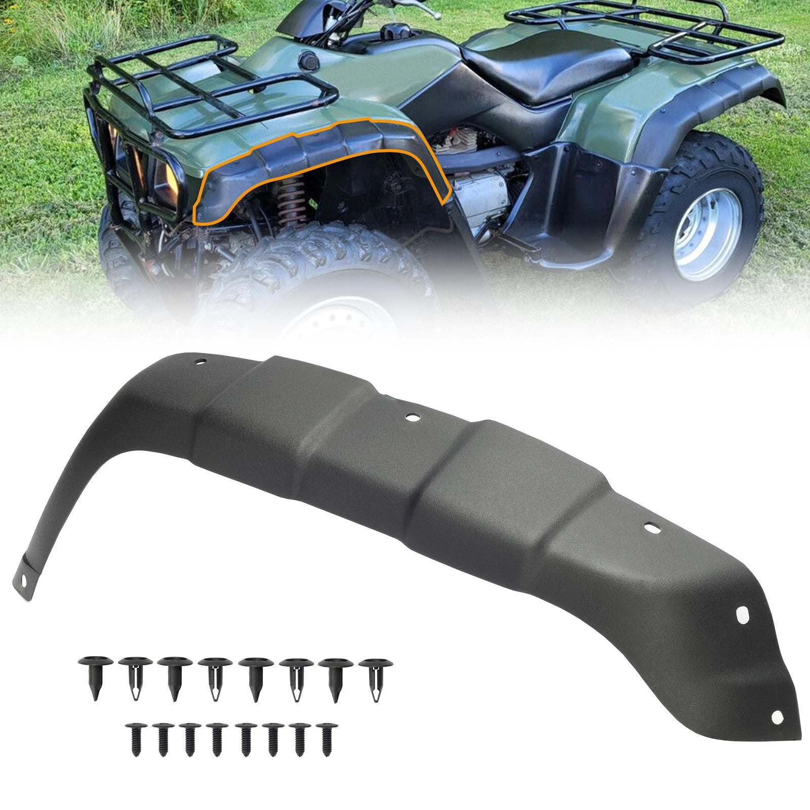 LH Front Fender Splash Mud Guard for Honda Rancher TRX 350 (2000–2003)