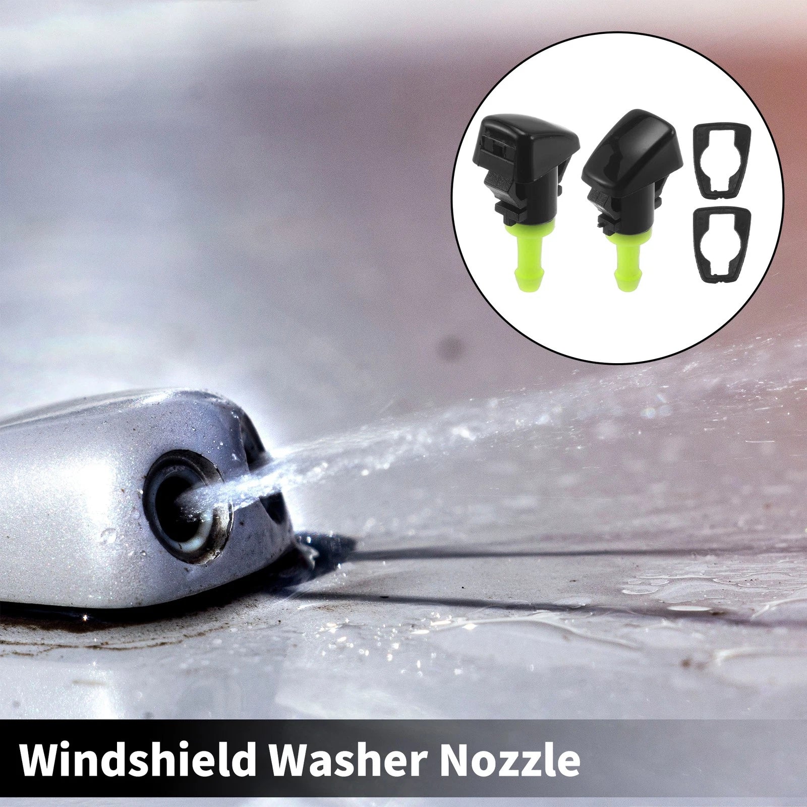 2 Pcs Front Windshield Washer Nozzle for Kia Borrego (2008–2012) No. 986303J000