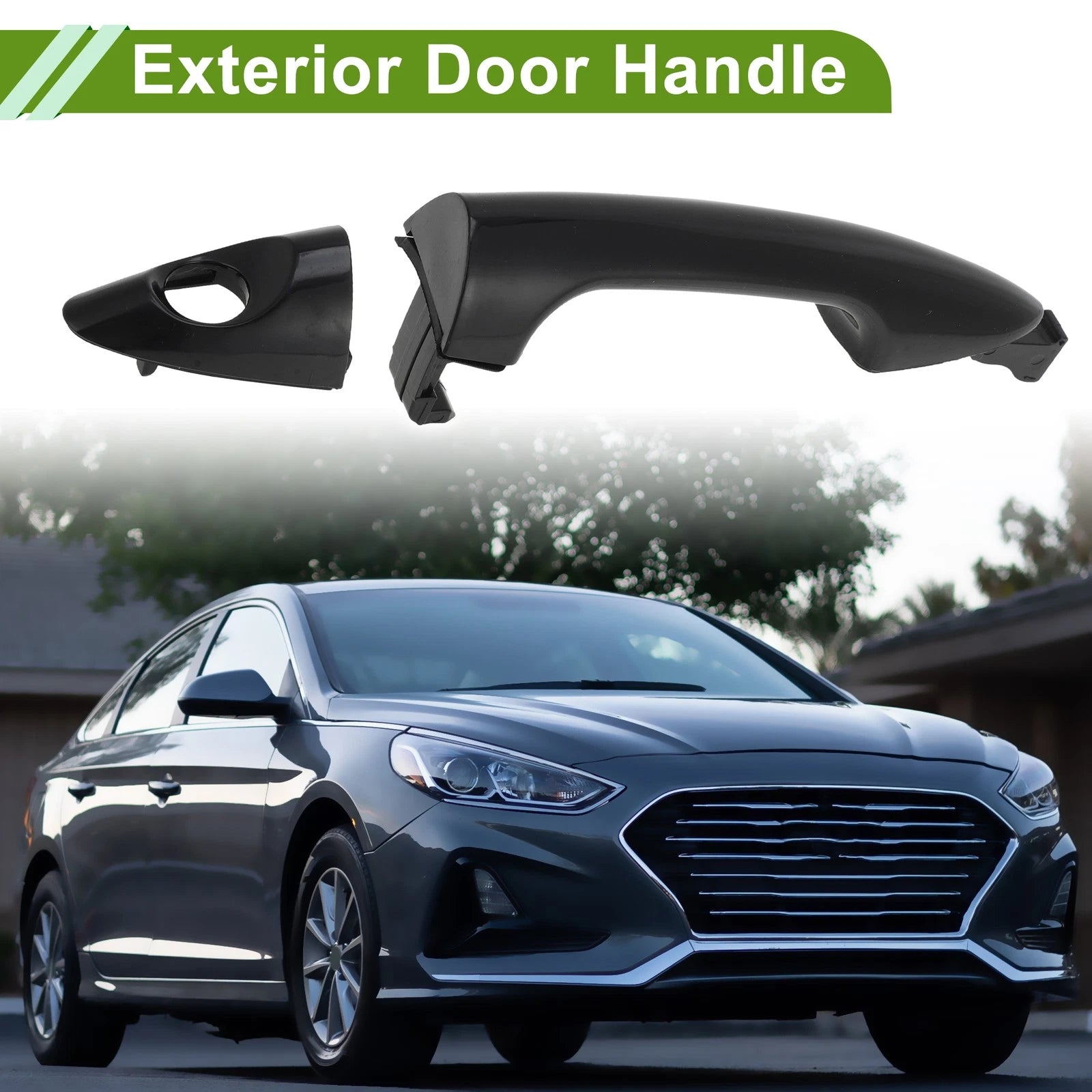 Exterior Door Handle for Hyundai Accent (2012–2017) No. 826511R050 Black Front Left