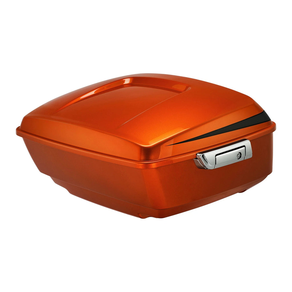 King Trunk for Harley Touring (2014–2025) Scorched Orange/Black Denim