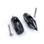 2 1/4" Black Spike Handlebar Risers for Harley Softail Dyna Sportster (Custom)