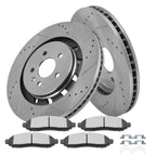 Front Brake Drilled & Slotted Rotors & Pads for Nissan Frontier Pathfinder (2005–2022)