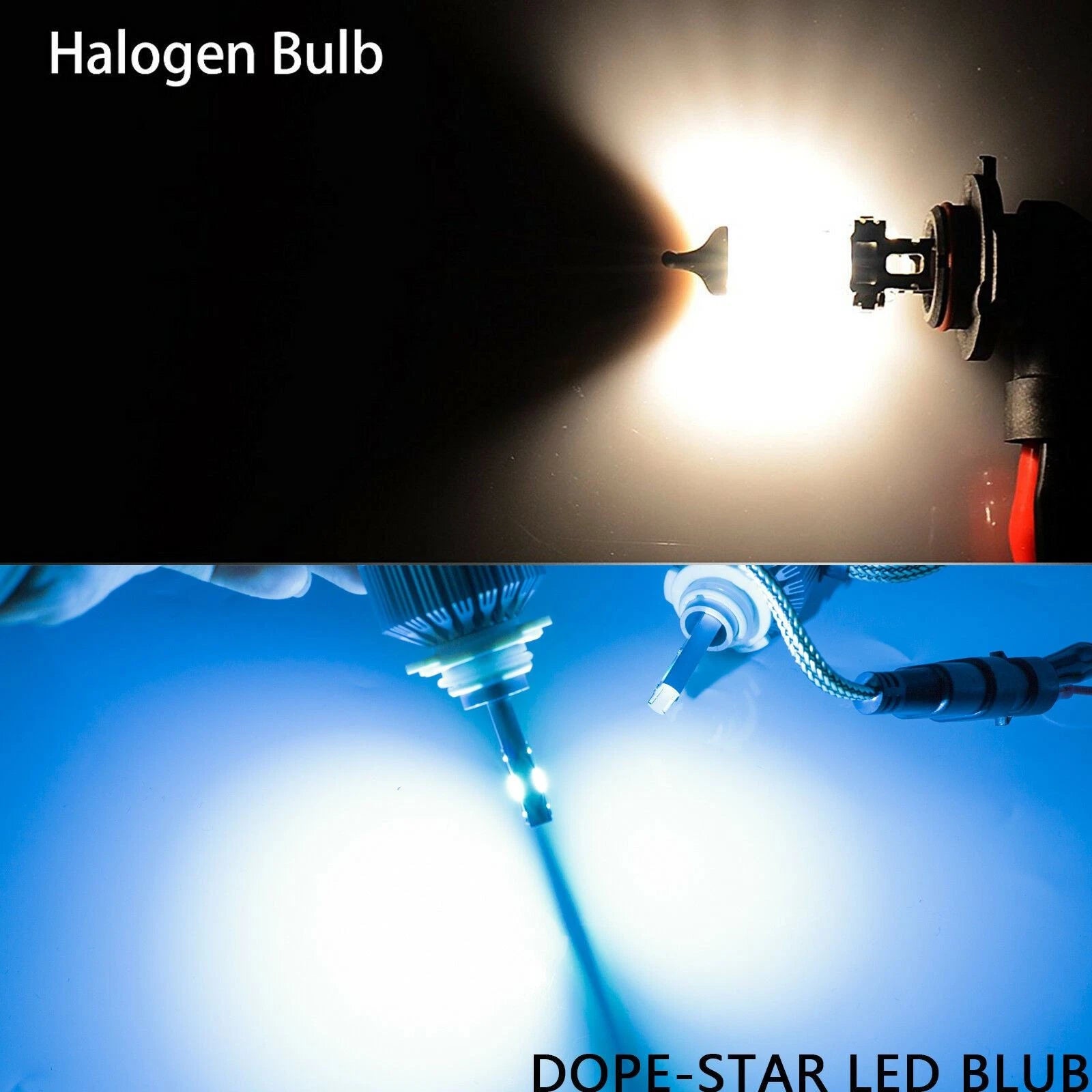 Ice Blue COB DRL Fog Light LED Bulbs for Select Vehicles (9005-9012) (2012-2024)