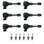 6X Ignition Coil & Spark Plug for Nissan Altima Maxima Quest Murano (2002–2018)