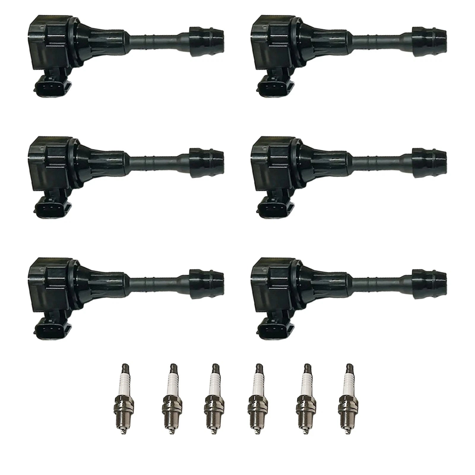 6X Ignition Coil & Spark Plug for Nissan Altima Maxima Quest Murano (2002–2018)