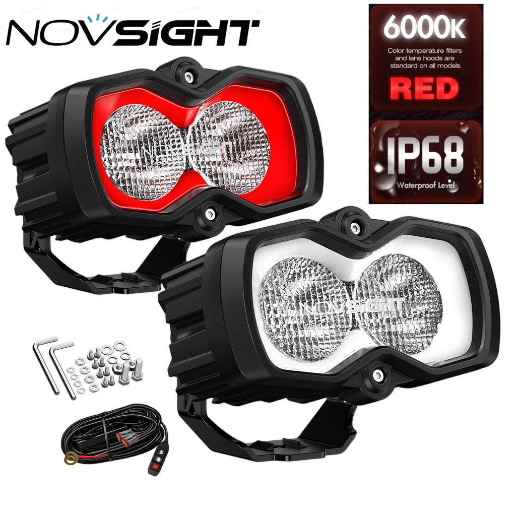 2X 4.5" LED Pod Work Flood Light for Jeep SUV (Off Road)