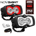 2X 4.5" LED Pod Work Flood Light for Jeep SUV (Off Road)