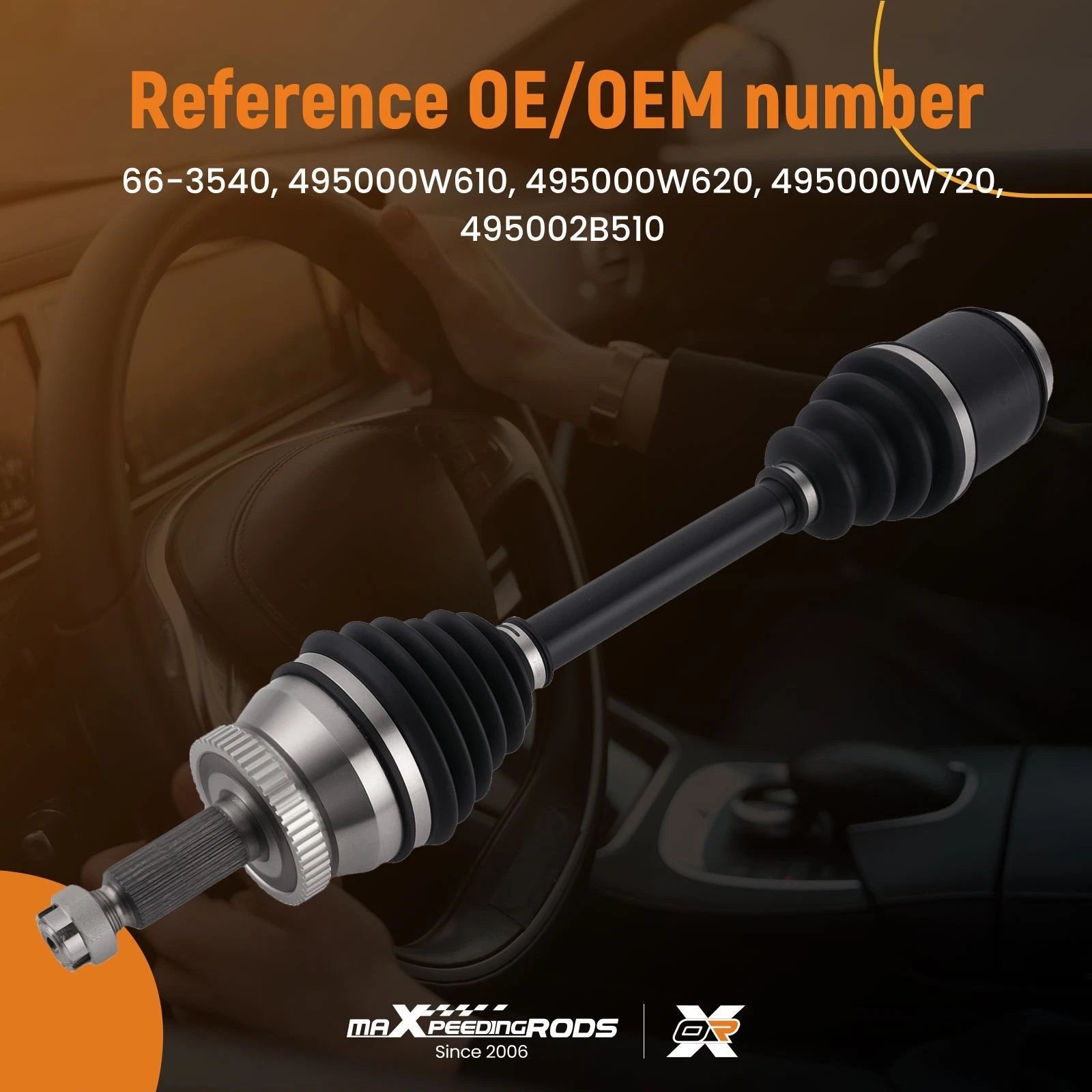 CV Axle Assembly for Hyundai Santa Fe (2007–2009) Front Right Passenger AWD