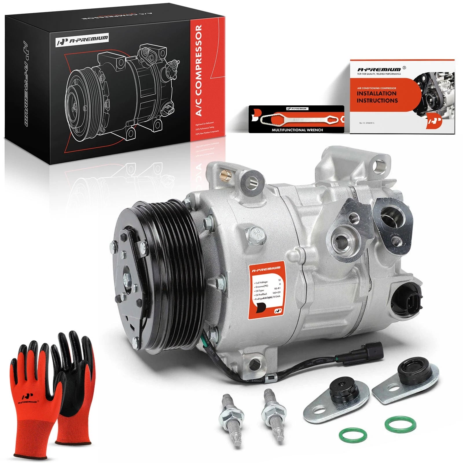 A/C Compressor with Clutch for Ford Fusion (2013–2020)