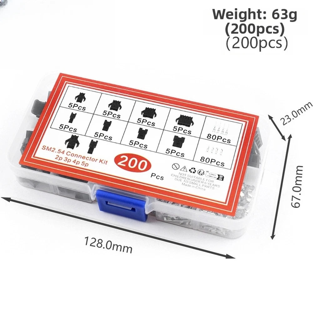 200PCS Terminal Connector Kit 2P 3P 4P 5P for Automotive Applications