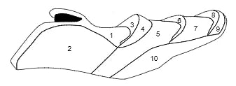 Seat Cover for Seadoo GTX (2016–2017) 300 260 215 155 Blacktip