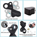 60X 30X LED Pocket Jewellers Eye Loupe Magnifier for Jewelry