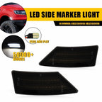 Smoked Lens White LED Front Fender Side Marker Lights for Ford Ranger (2019–2022)