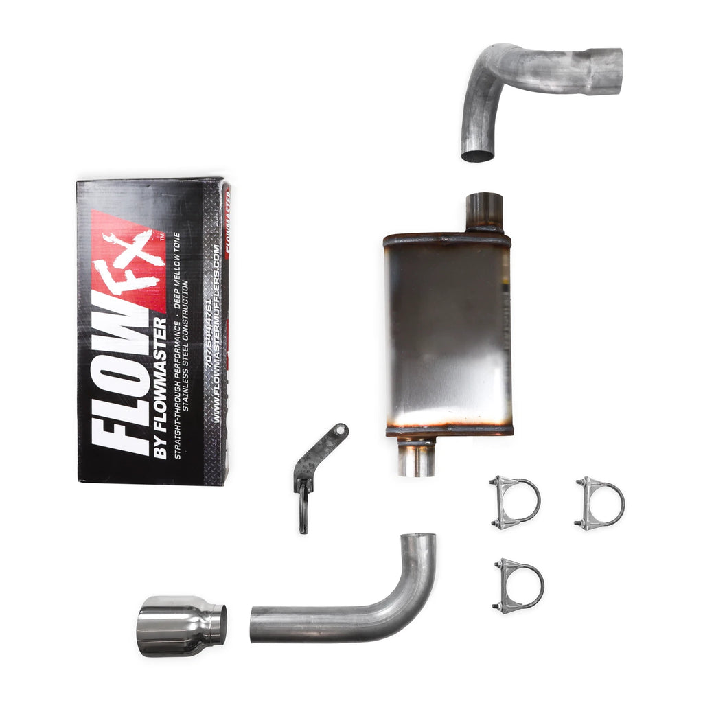 2.5" Single Exhaust Kit for Jeep Wrangler (2018–2025) FlowFX Double Wall Tip