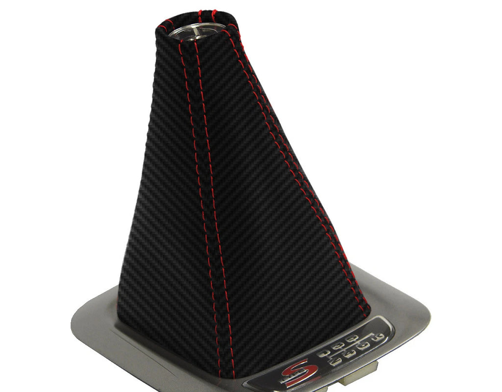 Manual Shift Boot Carbon Fiber for Acura CL (2001–2003) Red Stitch