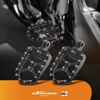 Wide MX Style Foot Pegs for Harley Fatboy Road Glide Softail (YYYY–YYYY)