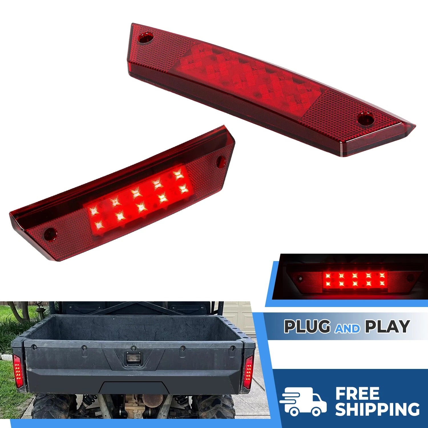 Pair Tail Lights for Polaris Ranger 500 700 800 900 (2009–2016) 2411099