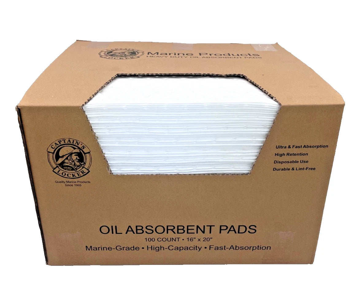 Oil Absorbent Pads 15"x20" for Marine Applications