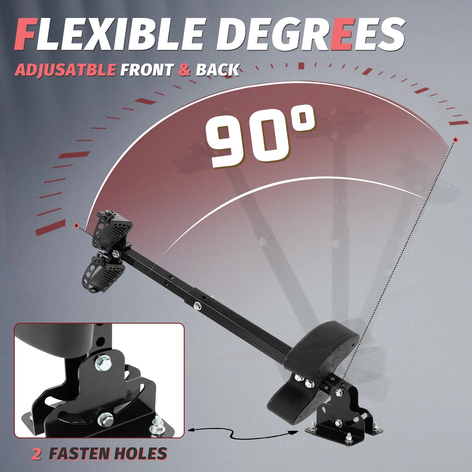2X Vertical Gun Rack for UTV (Adjustable Height, Floor Mount)