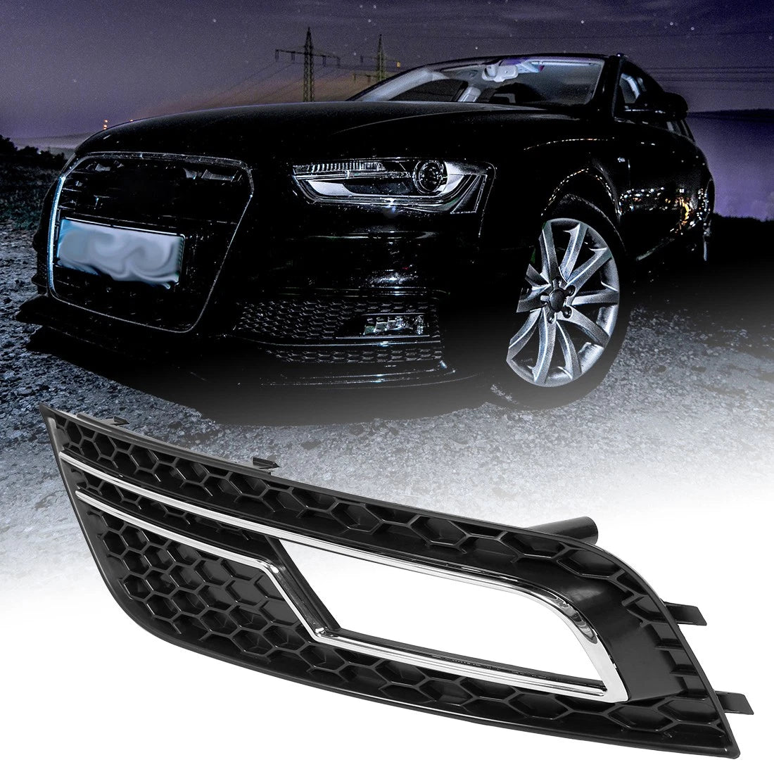 Fog Light Grille Cover Trim 8K0807681K for Audi A4 (2013–2016)