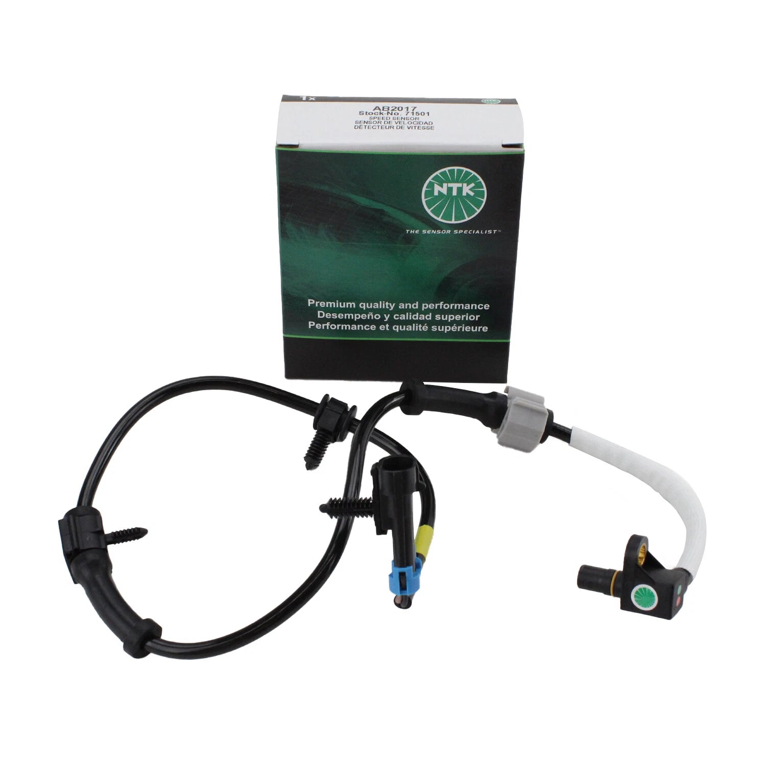 NTK Front ABS Wheel Speed Sensor AB2017 for