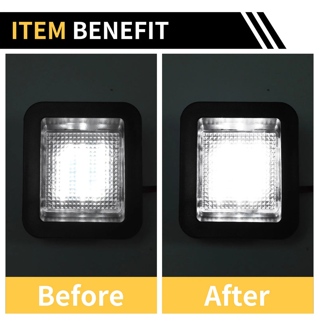 2X License Plate Light Tag Lamp for Ford F-150 (2015–2023) White Lens