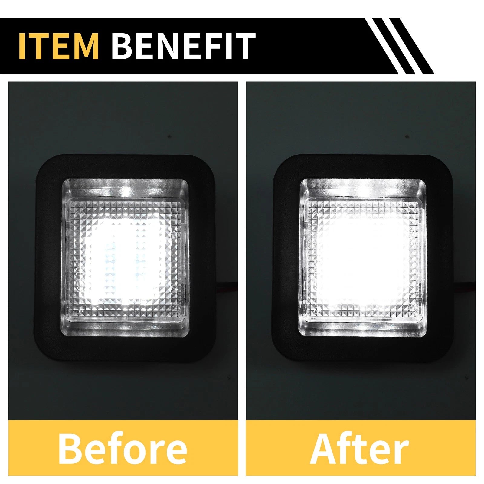 2X License Plate Light Tag Lamp for Ford F-150 (2015–2023) White Lens