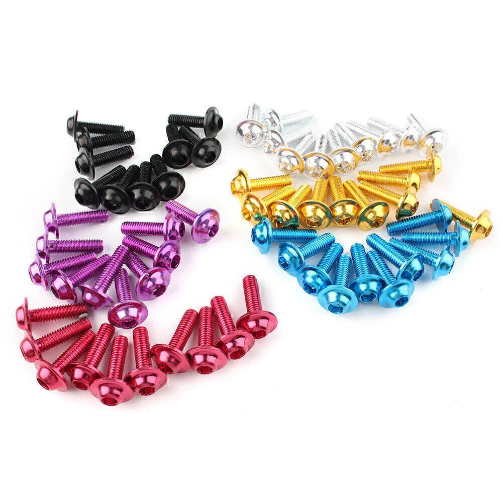 10 x CNC Moto M6 Body Fairing Bolts Fastener Clips for Motorcycle