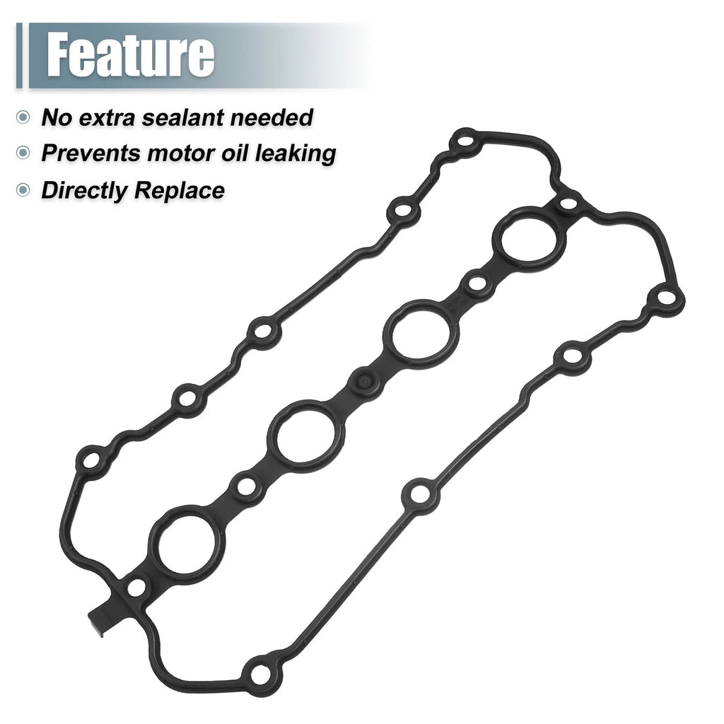 Engine Valve Cover Gaskets 06F103483D for Audi A4 (2005–2009) Black Rubber