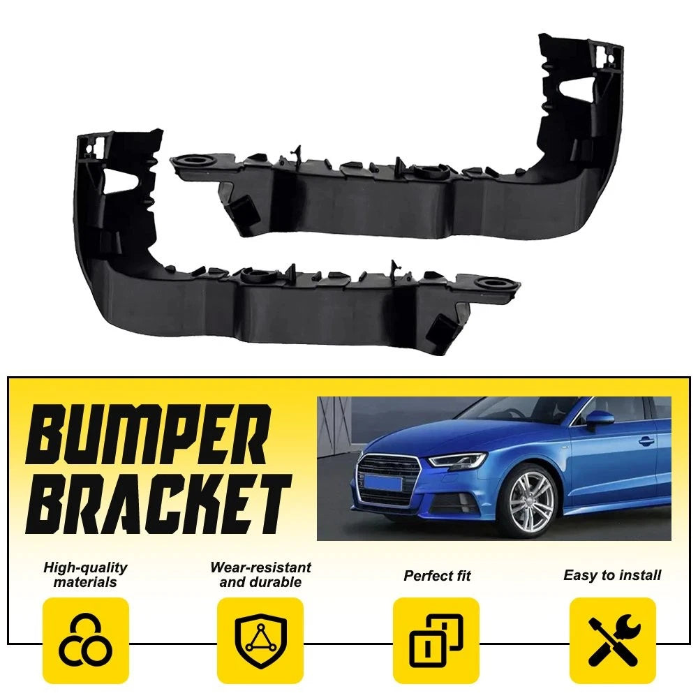 2X Bumper Bracket for Audi A3 (2015–2018) Front Driver Passenger Side EV