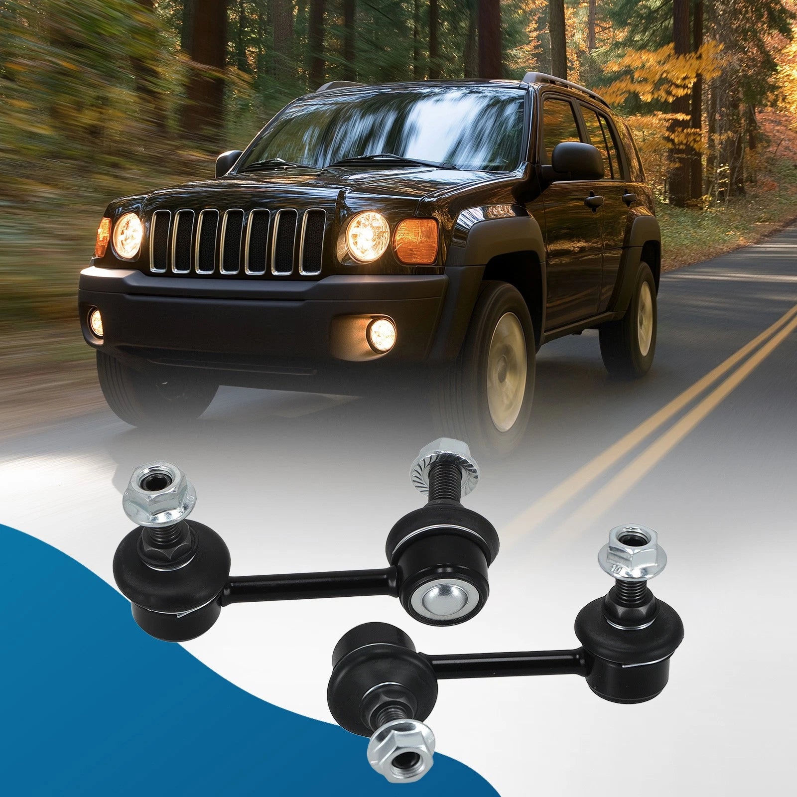 Pair Rear Stabilizer Sway Bar End Link for Caliber Patriot Compass (2007–2009)