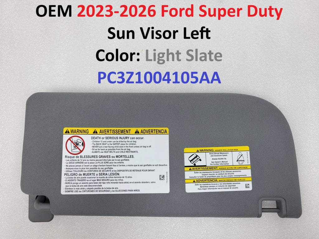 Sun Visor Left for Ford Super Duty (2023–2026) PC3Z1004105AA