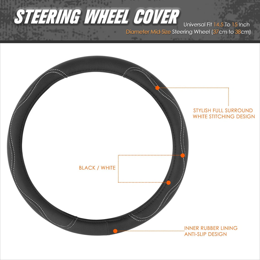 Steering Wheel Cover for - 14.5-15" Perforated Leather
