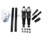 Chrome Slammer Lowering Kit Fork Spring Shock Absorber for Harley Dyna FXD (1991–2005)