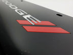 Acrylic Premium Black License Plate for Dodge with Mirror Red Script Emblem (2000–2024)