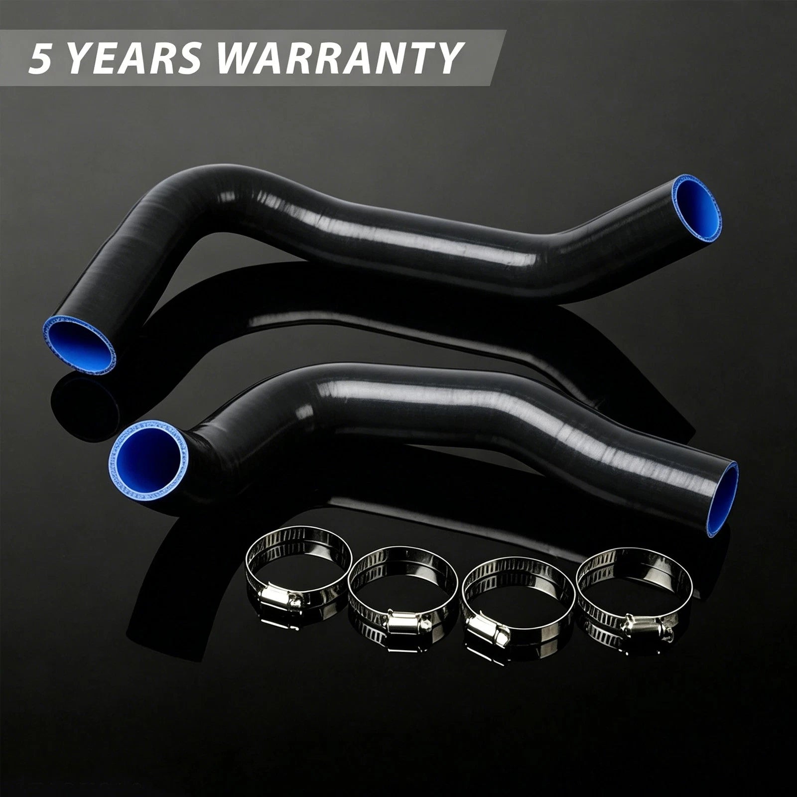 Black Silicone Radiator Hose for Chevy Camaro SBC (1971–1988)