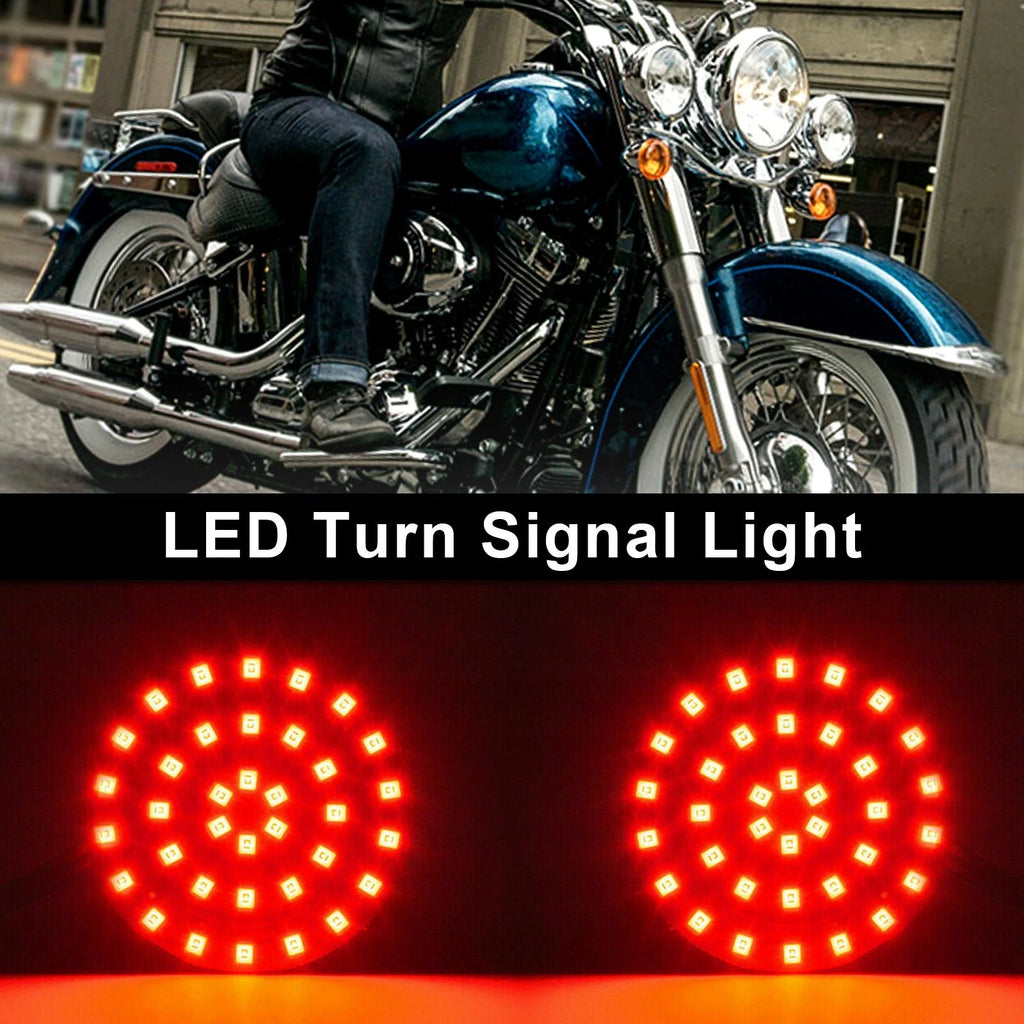 1156 LED Turn Signal Light Inserts for Harley Softail Touring Dyna Sportster