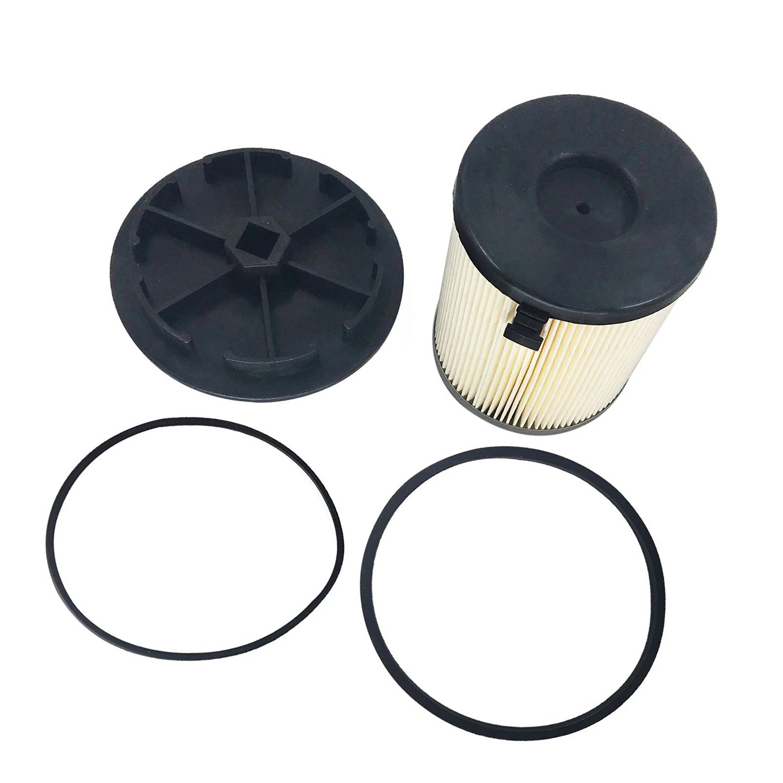 3X Fuel Filters + Caps for Ford F&E Series Super Duty 7.3L Turbo Diesel (1994–1998)