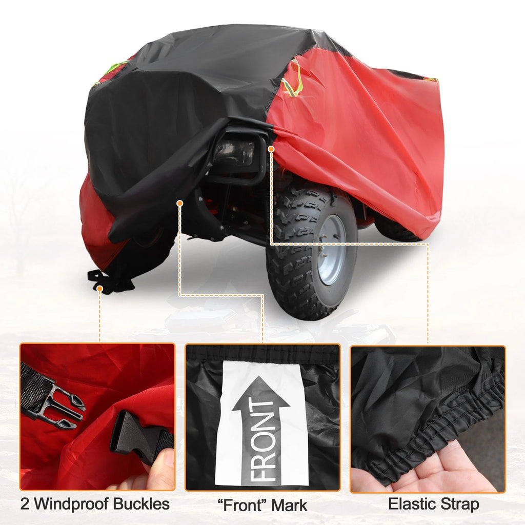 ATV Cover for Can-Am, Polaris, Honda 250-600CC Quad Bike (Fits Various Models)