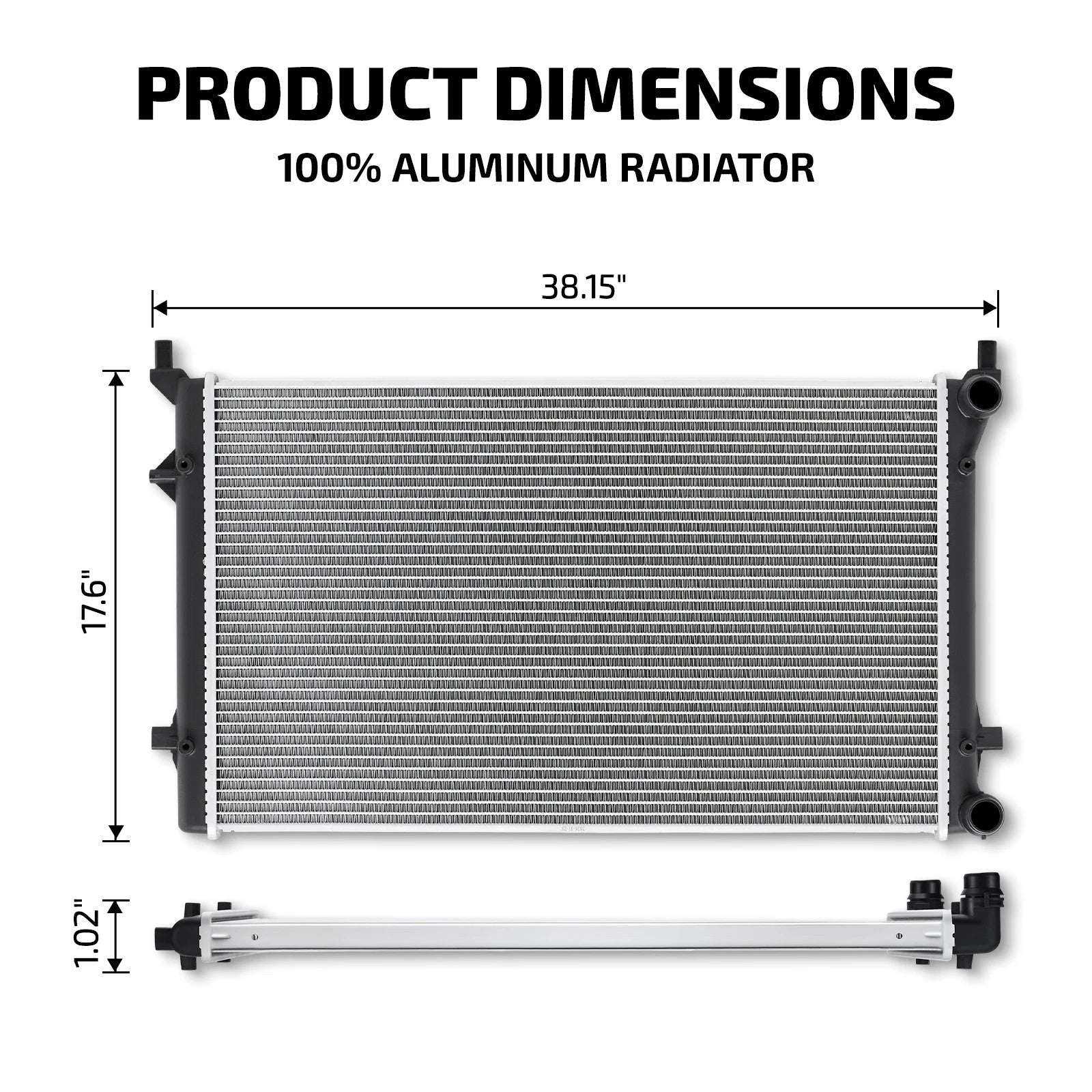 Radiator for VW Jetta 2.5L (2005–2010), Rabbit 2.5L (2006–2009), GTI 2.0L (2008) 2995