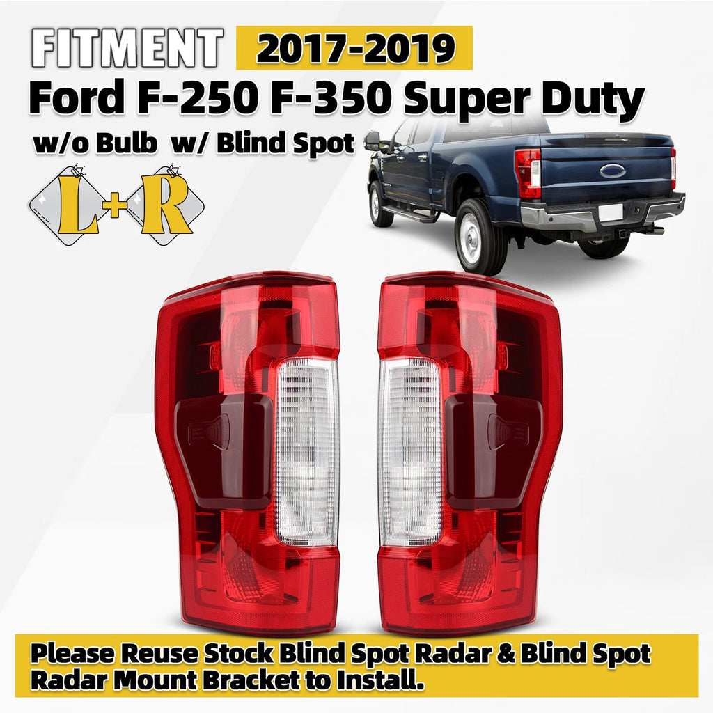 Halogen Tail Light Pair for Ford F-250 F-350 Super Duty (2017–2019)