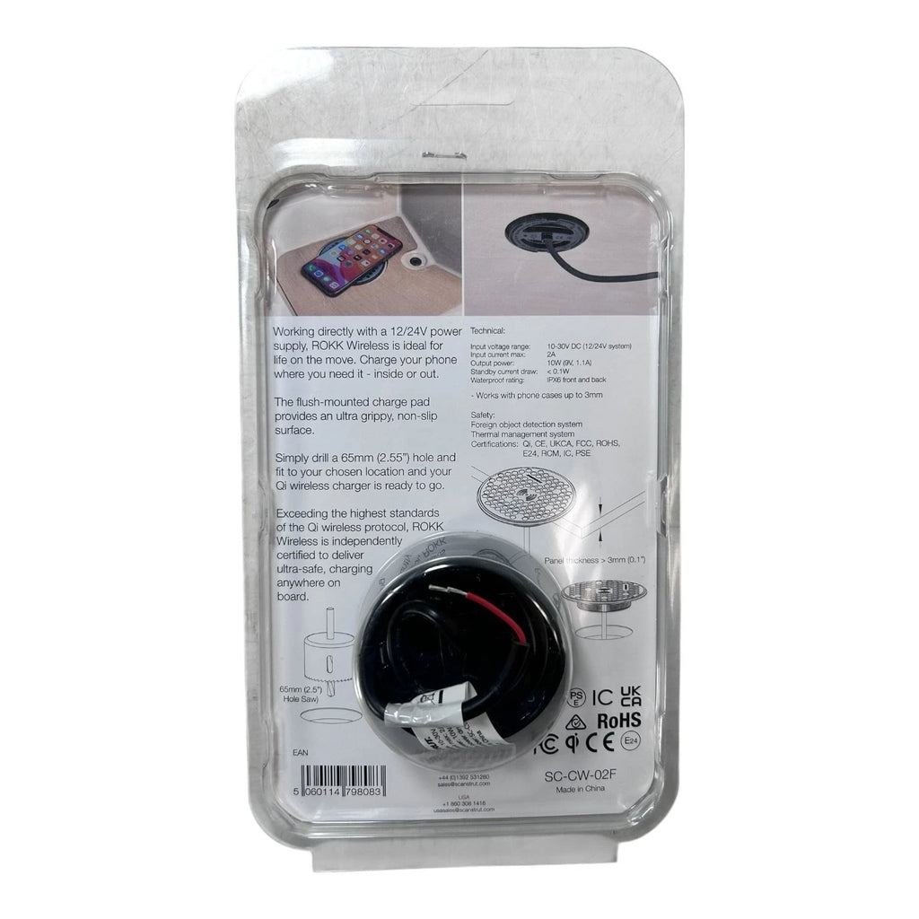 Scanstrut SC-CW-02F Waterproof Surface Mount Wireless Phone Charger for Boats (12/24V)