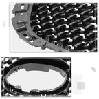 Front Grille Shell for Mazda 6 (2018–2021) Dark Gray Meshed w/Badge Slot